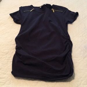 Michael Lora size medium ruched sides tee